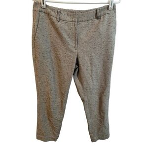 DKNY Gray Straight Leg Comfort Fit Knit Cropped Business Trouser Pants